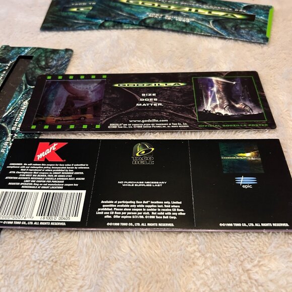 THREE 1998 Tri Star Godzilla First Showing Movie Tickets Limited Edition , Rare! - Picture 7 of 10